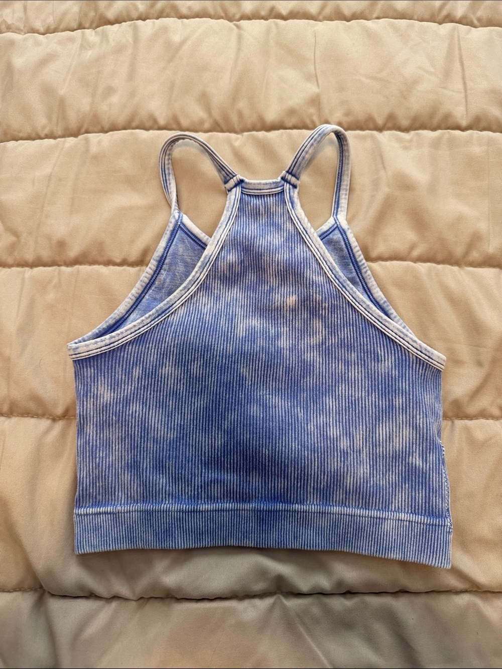 🫶🏼3 for 12!!🫶🏼Zenana Outfitters Ribbed High-Neck Crop Tank - Light Blue - Picture 2 of 6